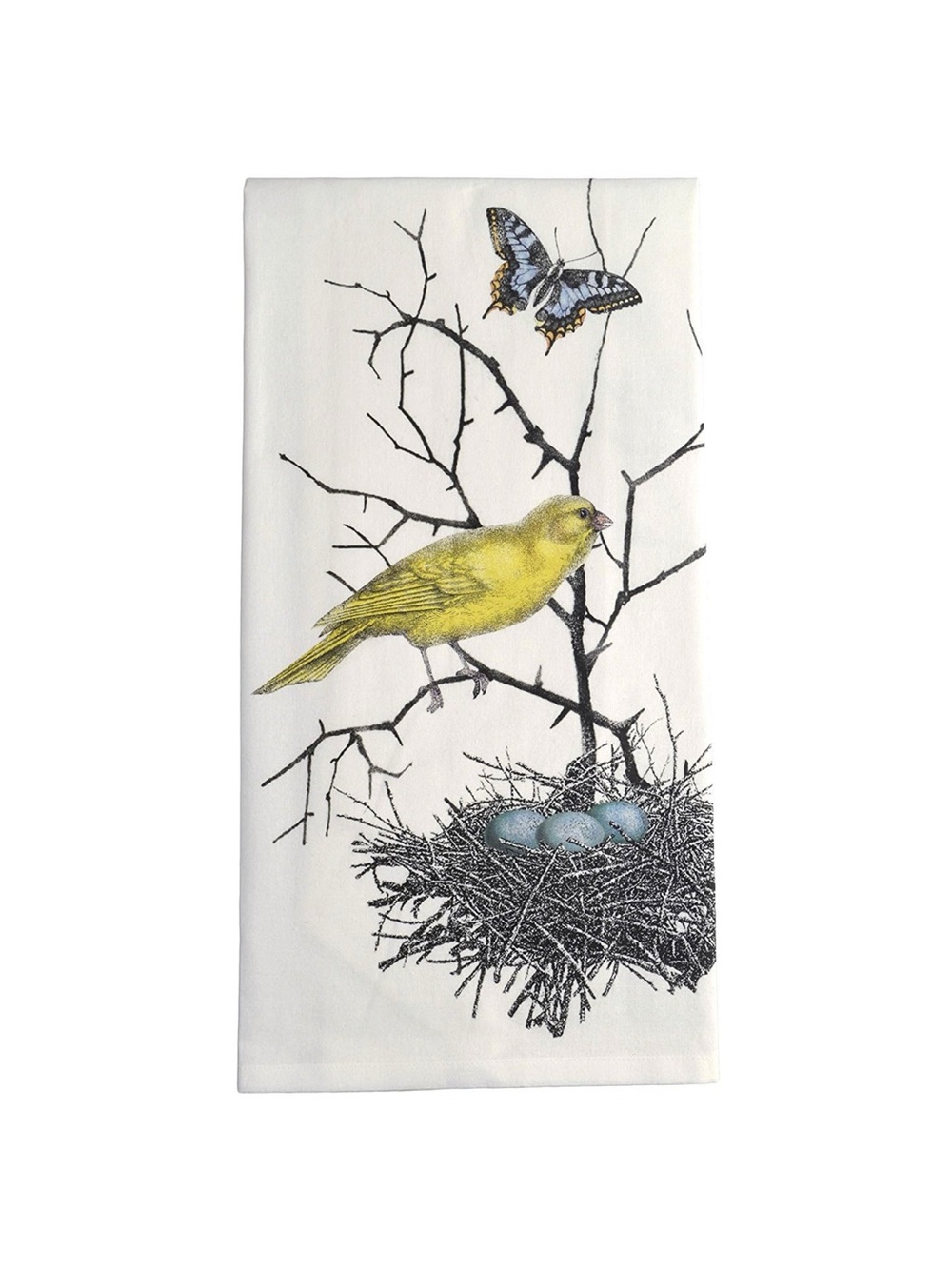 Mary Lake Thompson Montgomery Street Yellow Bird and Nest / Butterfly Flour Sack